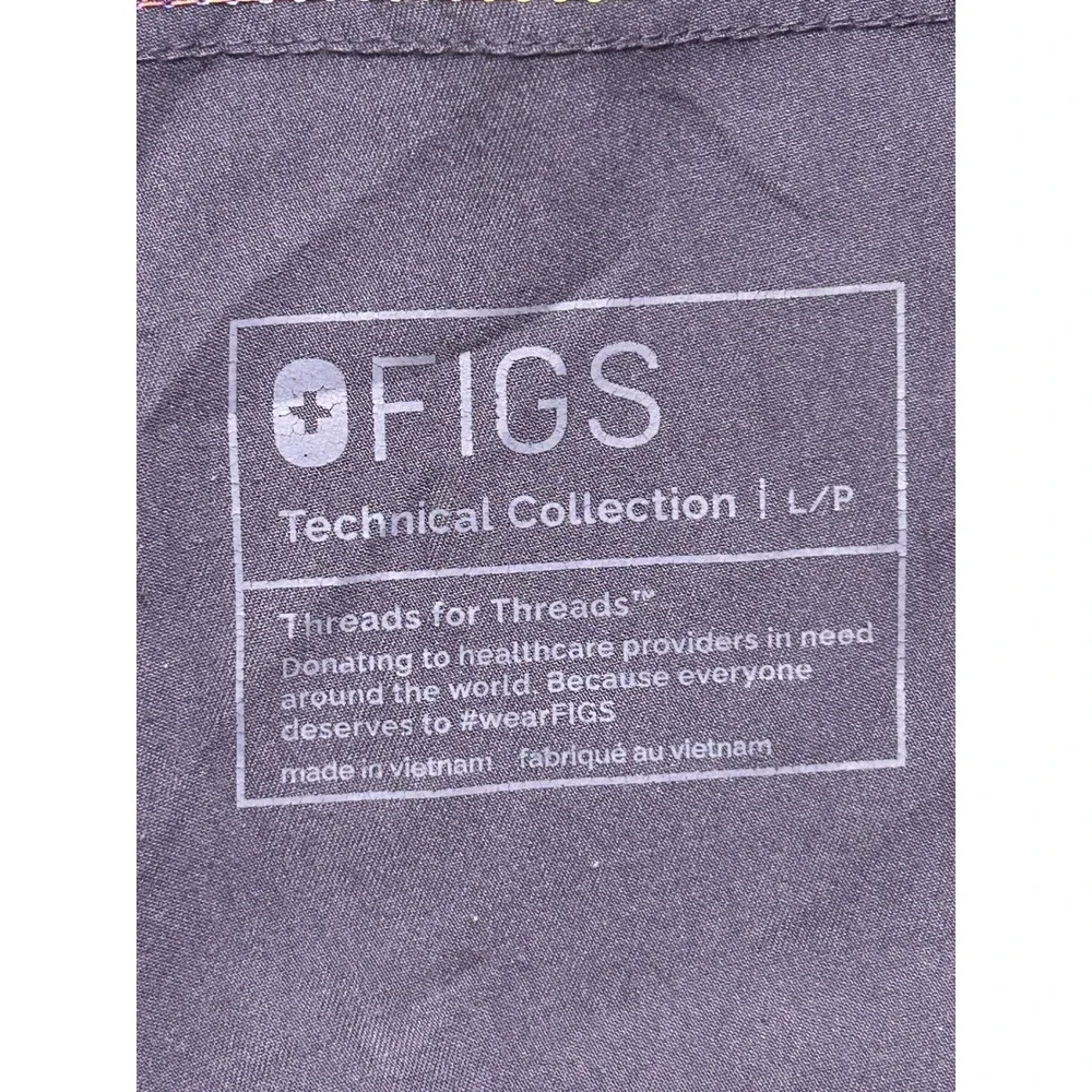 FIGS Jogger Scrub Pants Polyester Rayon Spandex Graphite Gray L/P Womens